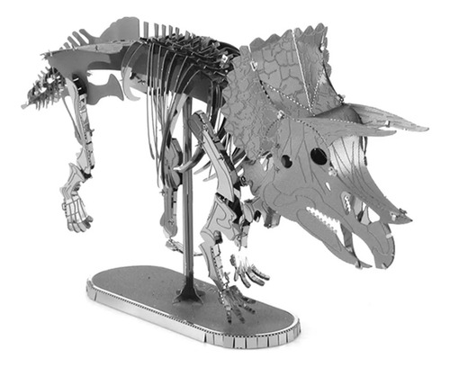 Quebra Cabeça Dinossauro Triceratops 3d Em Metal