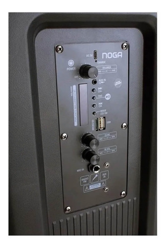 Imagen 3 de 7 de Parlante Portatil Noga 1500w Bt 12 Led Fm Radio Karaoke
