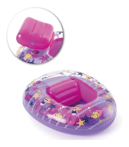 Imagen 4 de 10 de Bote Inflable Flotador Asiento Infantil 34126 Bestway Mar Ed
