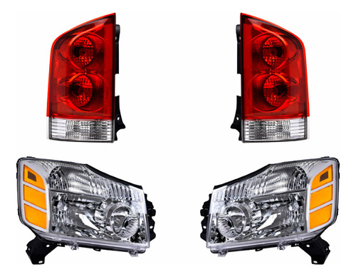 Set Calaveras + Faros Depo Nissan Armada 2005-2007