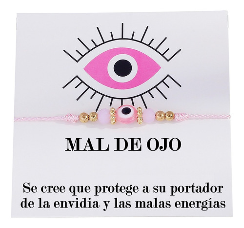 Pulsera Hilo Ojo Turco Protección Ajustable Unisex B398