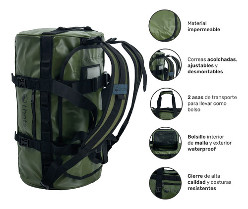 Bolso Deportivo Impermeable Duffel 60 Lts Lhotse
