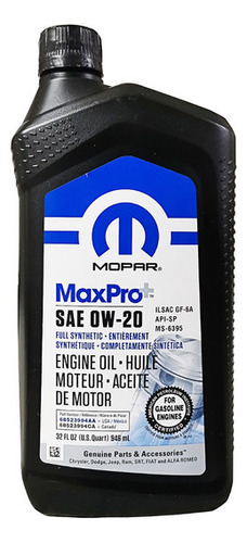 Litro Aceite Sintetico Mopar 0w20