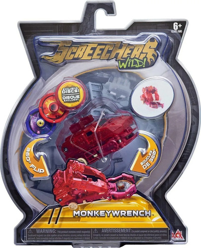 Screechers Wild - Vehiculo Transformables Nivel 2 - 683120 Color Rojo Personaje MONKEYWRENCH