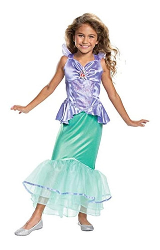 Disfraz Clásico De Ariel De Sirena Para Niñas
