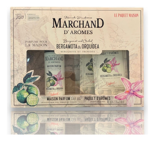 Marchand D´aromes Estuche Duo Aroma Bergamota Y Orquidea