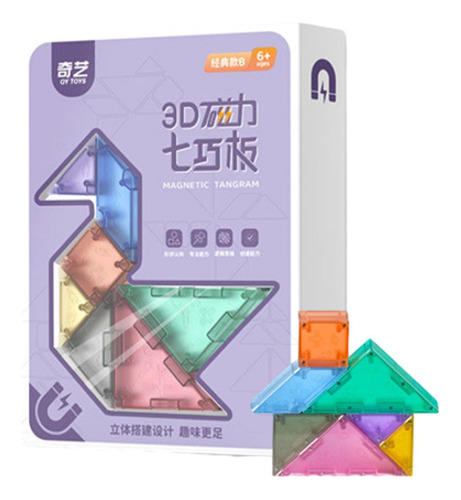 Rompecabezas Magnético Tangram, Portátil