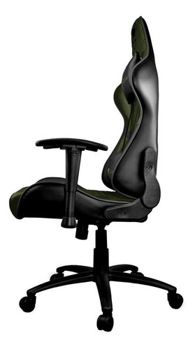 Imagen 3 de 4 de Silla de escritorio Cougar Armor One gamer ergonómica negra y x con tapizado de cuero sintético