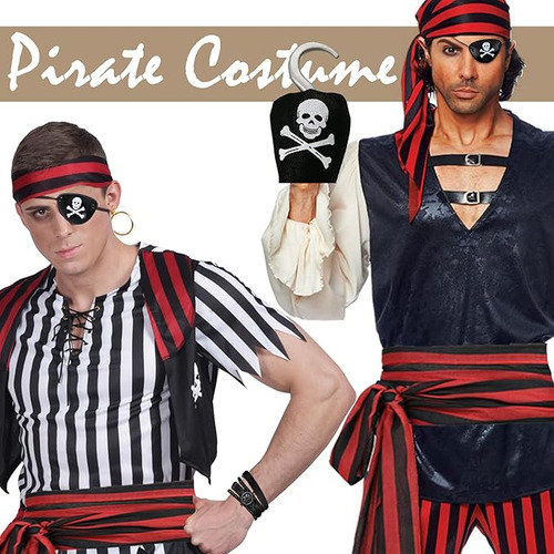 Conjunto De Accesorios Para Disfraz De Pirata Unisex