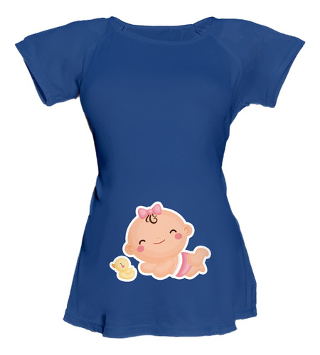 Blusa Para Embarazo Ranglan - Bebito Con Su Juguetes