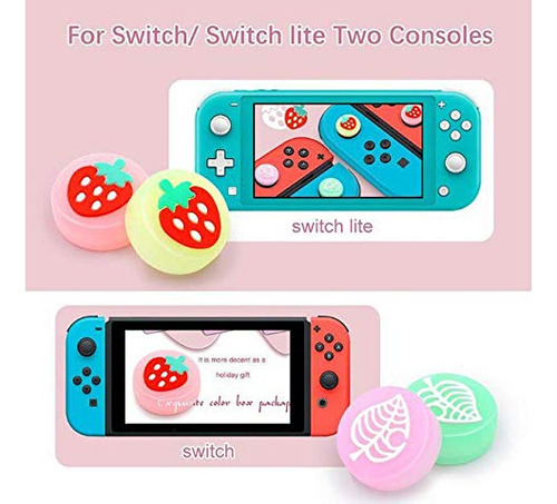 Luminous Thumb Stick Grips Pack Para Switch Lite Y Joy-con