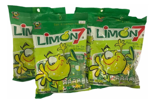 Imagen 1 de 6 de 400 Pz Sal Limon 7 Polvo Sobres 2gr Dulces Anahuac Chilito