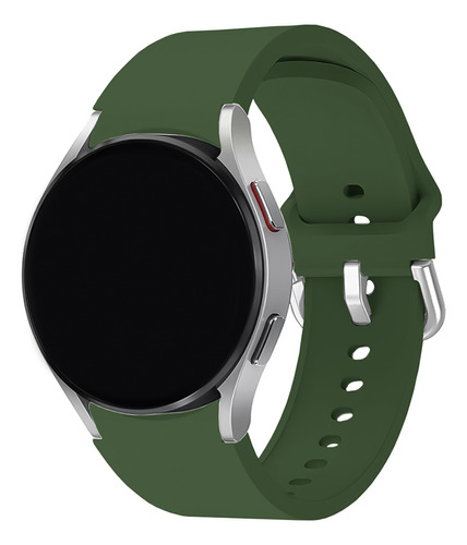 Pulseira Compatível Com Galaxy Watch 5 40mm E 44mm Com Fecho Cor Verde Bandeira