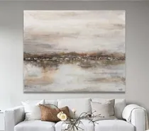 Comprar Cuadro Abstracto Grande Moderno Pintado A Mano Para Living 