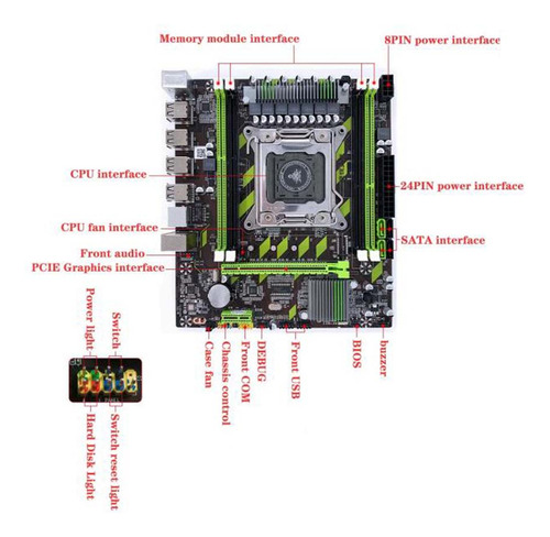 Placa Madre X79 Cpu Intel Lga 2011 E5 2690-4x16 Gb Ram Ddr3