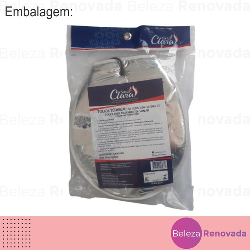 Imagem 5 de 7 de Touca Térmica Elétrica Metalizada Tratamentos Capilares 220v