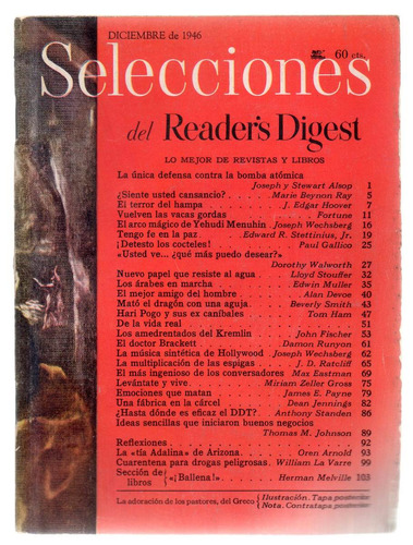 Selecciones Del Reader's Digest Diciembre  De 1946