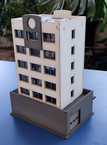 Jr - Edificio De 5 Plantas En Escala H0 Maqueta De Trenes!!