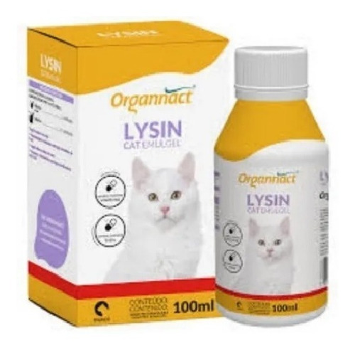 Imagem 1 de 3 de Lysin Cat Emulgel 100ml - Organnact