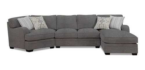 Sala Aisha Izquierdo Lino Gris 3pz Mueble Sala Sofa Sillon