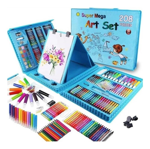 Kit De Colorear De Dibujo Y Pinturas Infantil Set 208 Pieza