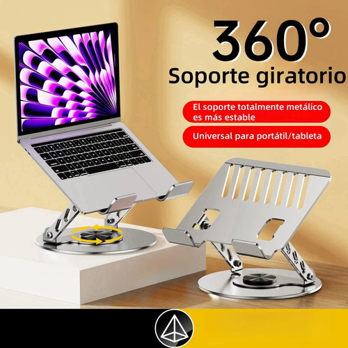 Base Soporte Para Laptoptableta Y Télefono Aluminio Giratori