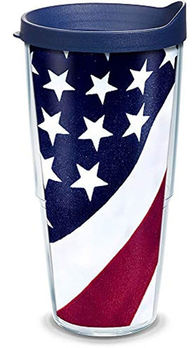 Tervis American Flag Colossal Vaso Con Tapa, Transparente