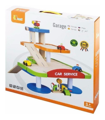 Juego De Parking - Garaje - En Madera - Viga