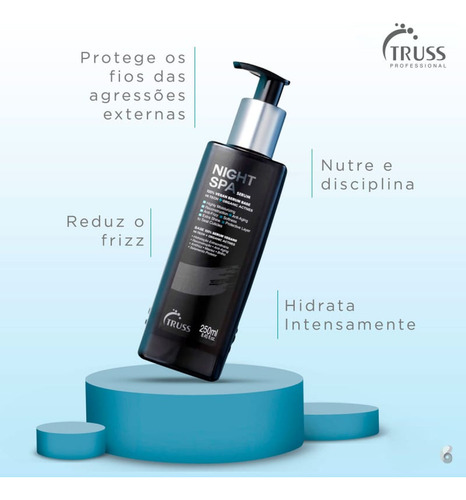 Truss Máscara Net Mask 550g E Sérum Night Spa 250ml