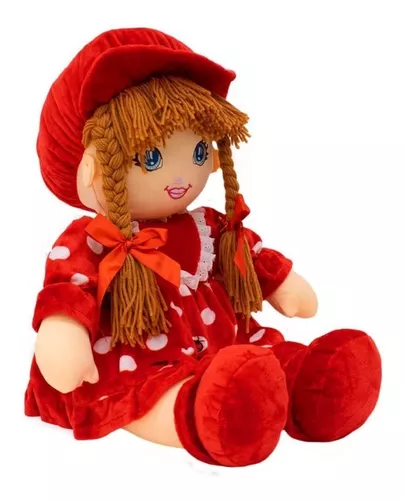 Boneca de Pano Mari com Roupa tema Chapeuzinho Vermelho