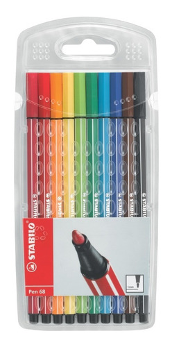 Marcador Stabilo Pen 68 Set 10 Colores