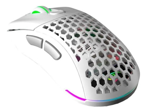 Imagen 2 de 9 de Mouse gamer de juego inalámbrico recargable VSG Aquila Fly blanco mate