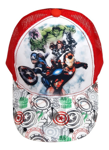 Gorras Gorros Visera Con Red Marvel Vengadores Original 55cm