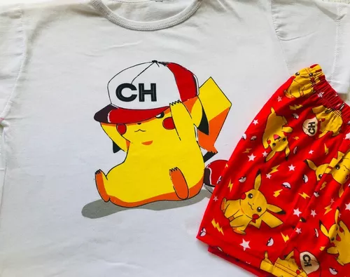 Pijama Pikachu Infantil Com Capuz 100% Algodão A Pronta Entrega, Magalu  Empresas