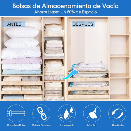 Bolsa De Vacío Para Guardar Ropa Y Reducir Espacios 60x80 Cm Bolsas De Almacenamiento Alta Calidad Everest