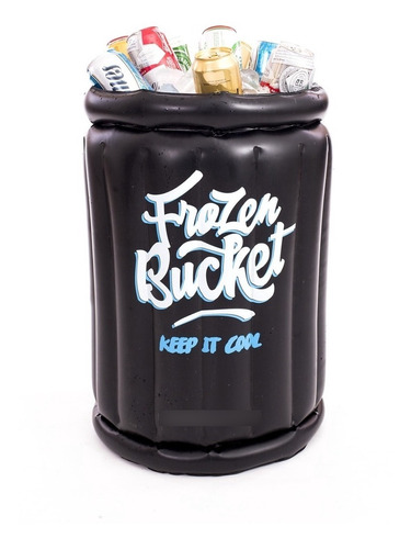 Imagen 1 de 3 de Frapera Inflable Frozen Bucket Bebidas Botellas - Negro