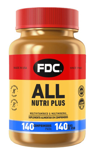 All Nutri Plus 140 Comprimidos Fdc Vitaminas Completo A A Z