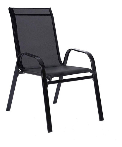 Juego De Jardín Exterior Con Mesa Tapa Vidrio Y 4 Sillas