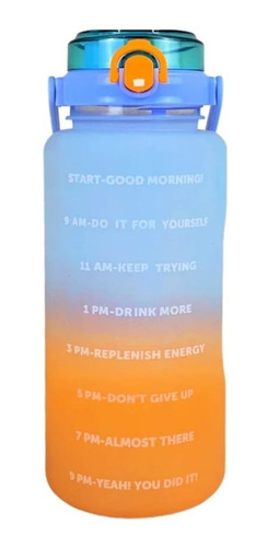 Botella De Agua Anti Derrame Motivacional 2 Litros / Todokcl