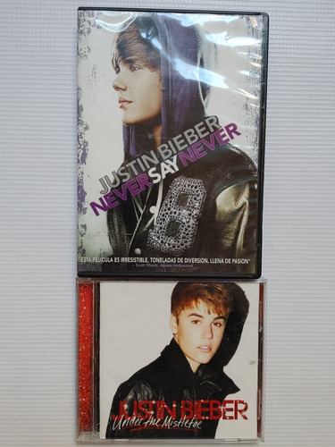 Justin Bieber Dvd+cd Never Say Never + Under The Mistletoe
