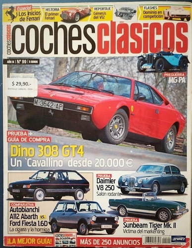 Revista Coches Clasicos Los Inicios De Ferrari Daimlerv8 250
