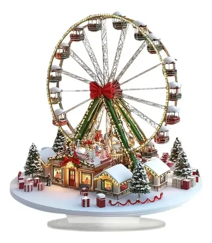 Conjunto De Decoração De Rodas De Natal Em Acrílico G .