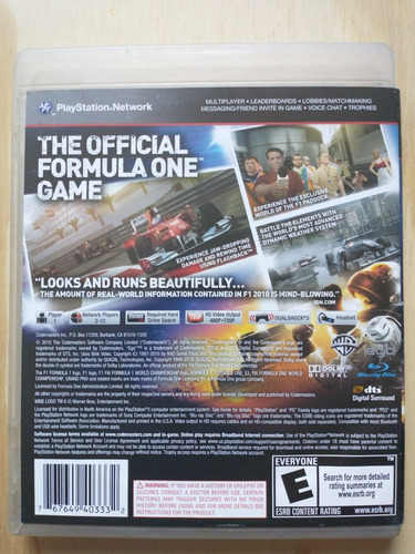 Fórmula 1 2010 Ps3 (Usado)