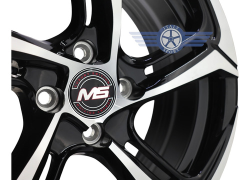 4 Rines 16 Deportivos 4-100 Beat Spark Sonic Aveo Vw Versa Machine Black