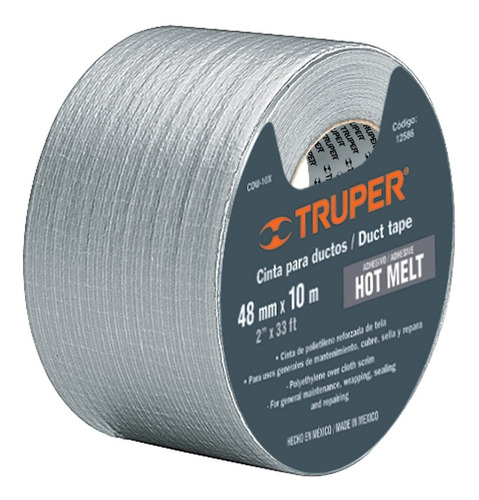 Cinta Duct Tape Truper Cdu-50x - Resiste 60°c - 50.8x50m