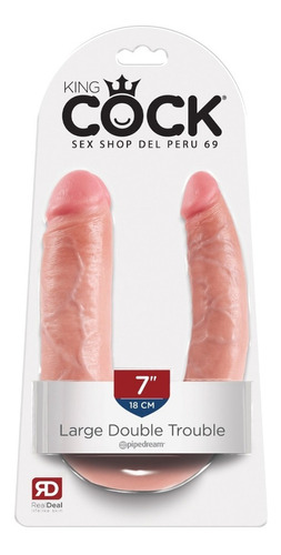 Sexshop King Cock Consolador Doble Dildos Juguetes Sexual Color Carne