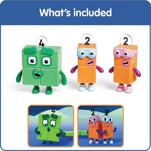 Conjunto De Bonecos De Ação Hand2mind Numberblock Four W/ Te