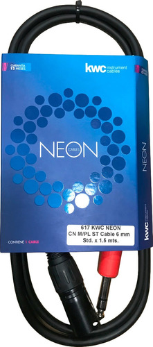Cable Canon M-plug Estereo Kwc Neon 617 De 1.5 Metros