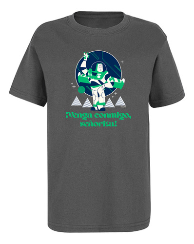 Pixar Playera Infantil Toy Story Buzz Modo Español Oficial