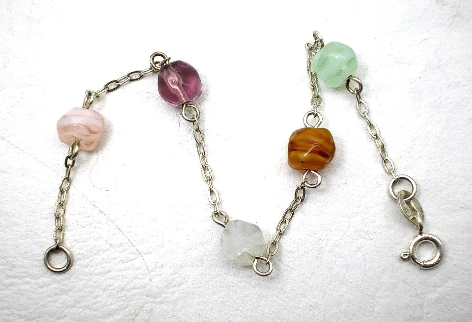 Pulsera De Plata 925 Con Cuarzos Naturales